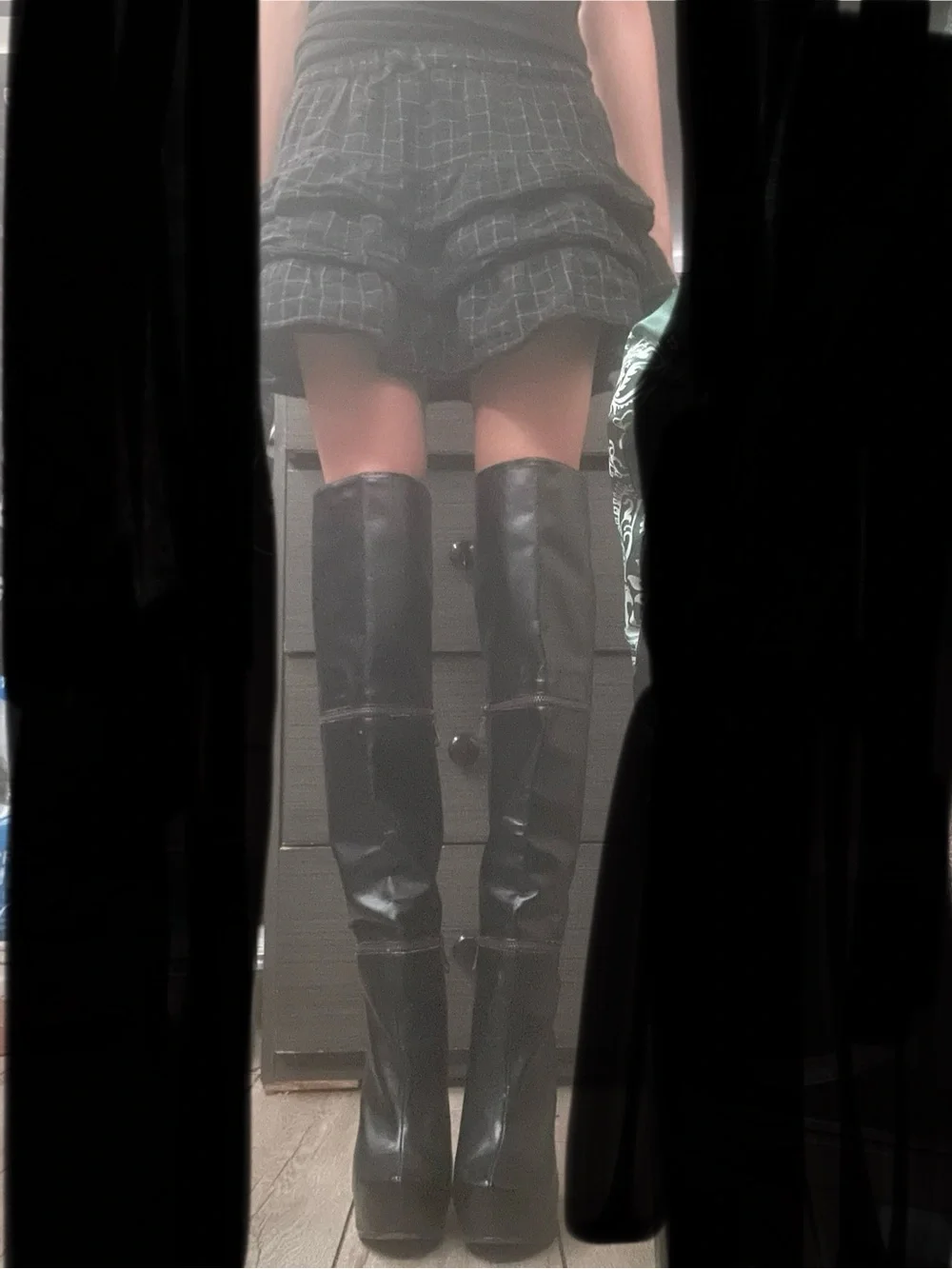 Toi et Moi Black Leather Over-the-Knee Stiletto Boots